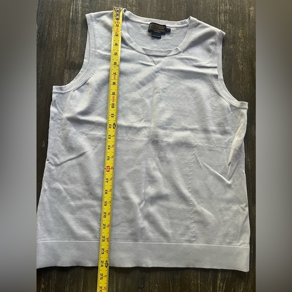 PENDELTON light blue silk , nylon , cotton sweater tank top PL - Picture 8 of 9